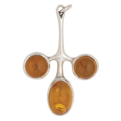 Waschbär Anhänger mit drei Bernsteinen. Best