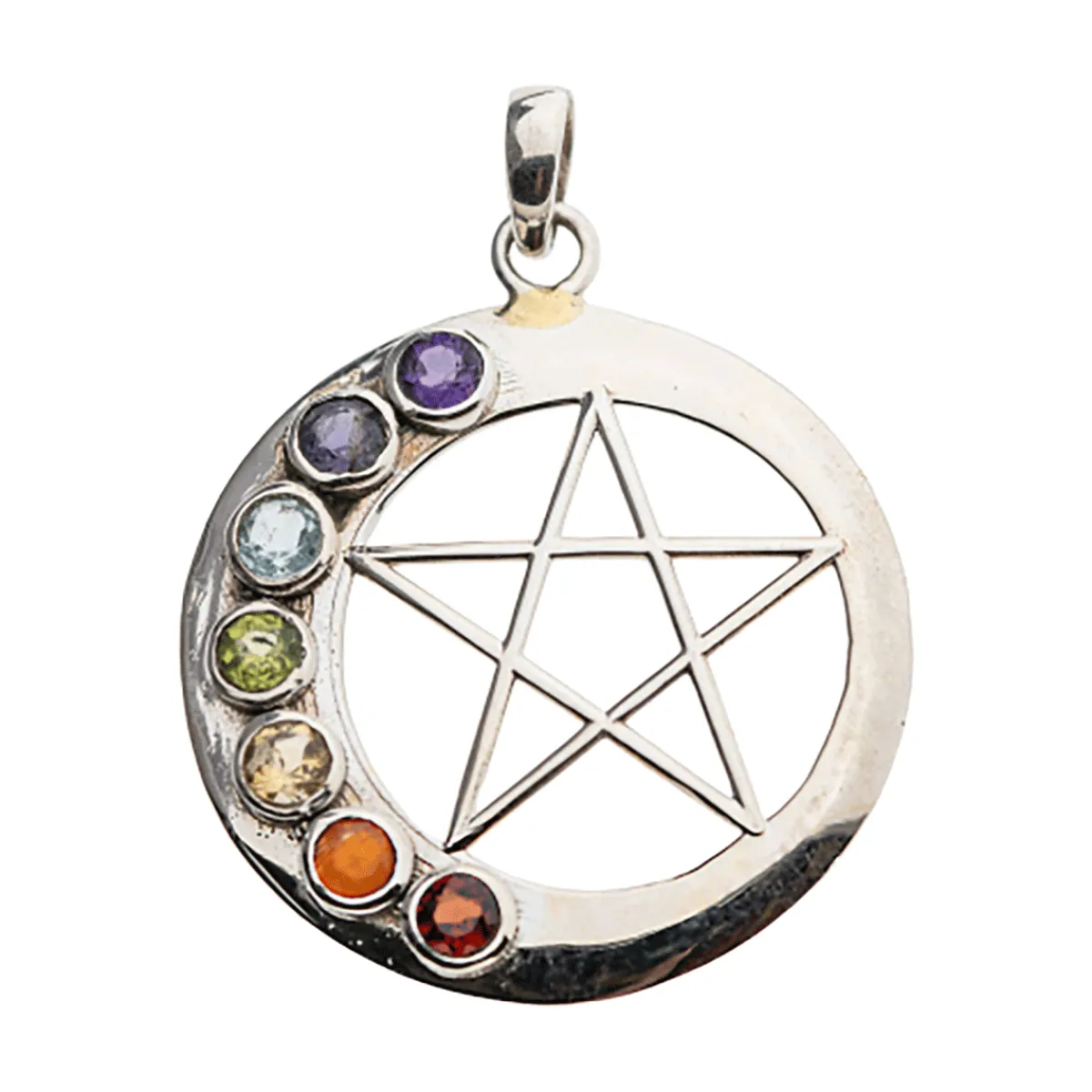 Waschbär Anhänger „Pentagramm Chakrakreis“ New