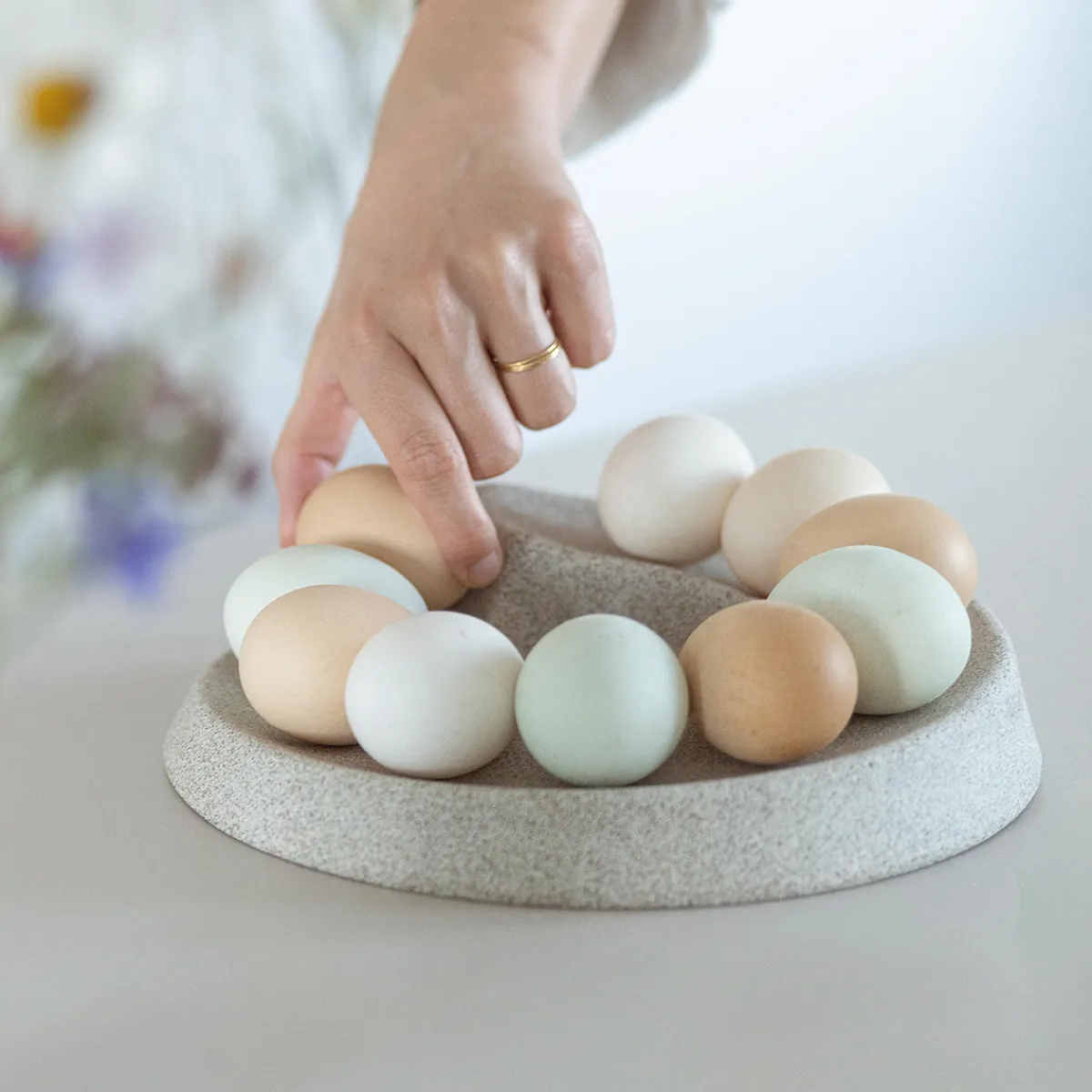 Waschbär Aufbewahrung für Eier »Rock&Roll«. Hot