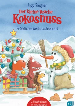 Waschbär Der kleine Drache Kokosnuss. Fröhliche Weihnachtszeit. Clearance