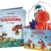 Waschbär Der kleine Drache Kokosnuss. Geschenktüte. Ein Buch und ein Filz-Drache. Sale