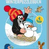 Waschbär Der kleine Maulwurf. Winter Puzzlebuch. New
