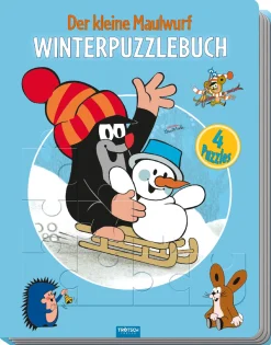 Waschbär Der kleine Maulwurf. Winter Puzzlebuch. New