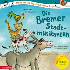 Waschbär Die Bremer Stadtmusikanten. Das Märchen der Brüder Grimm zur Musik von Erke Duit. Sale