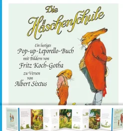 Waschbär Die Häschenschule: Ein lustiges Pop-up-Leporello-Buch. New