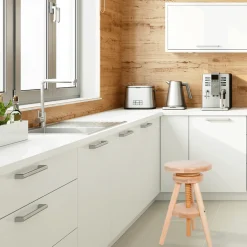 Waschbär Drehhocker aus Buchenholz. Outlet