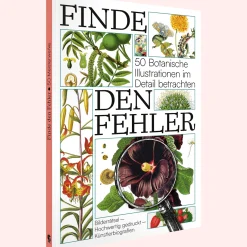 Waschbär Finde den Fehler. 50 Botanische Illustrationen. Bildersuchrätsel. Best