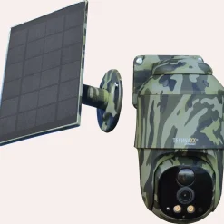 Waschbär 4G PT Dome mit Solarpanel.