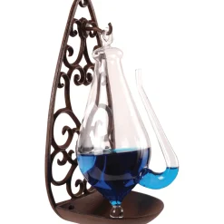 Waschbär Glasbarometer mit Gusseisenhalterung. Discount