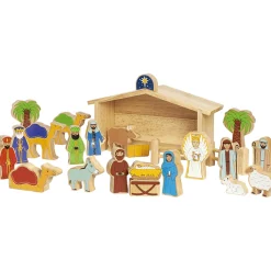 Waschbär Große Weihnachtskrippe für Kinder. New