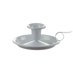 Waschbär Kerzenhalter, weiß. Discount