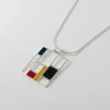 Waschbär Kette »Mondrian« aus Sterlingsilber. New