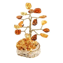 Waschbär Lebensbaum mit Bernstein New