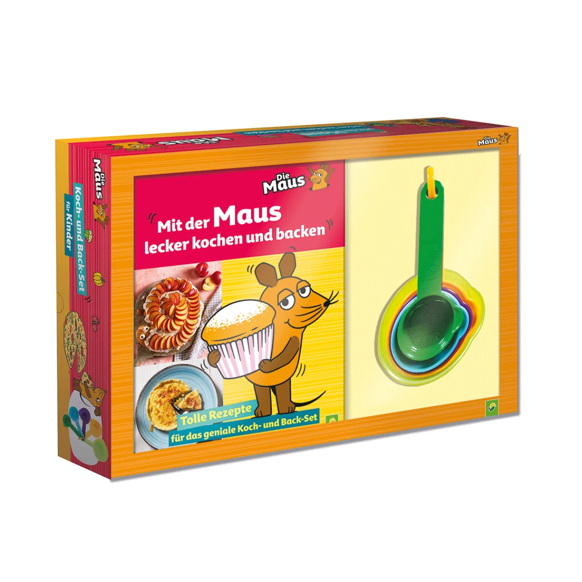 Waschbär Mit der Maus lecker kochen und backen: Tolles Set mit Rezept-Buch und 5 Messbechern | Ab 3 Jahren. Hot