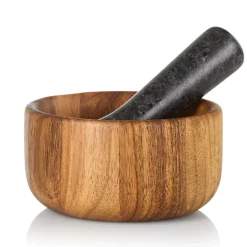 Waschbär Mörser aus Akazienholz Ø 13 cm. New