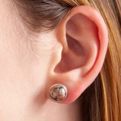 Waschbär Ohrstecker »Bretonischer rosa Granit«. Online