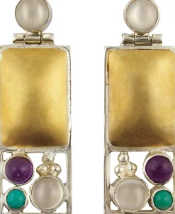 Waschbär Ohrstecker »Hoffmann« mit Halbedelsteinen. Clearance