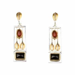 Waschbär Ohrstecker Josef Hoffmann »Bernstein«. Hot