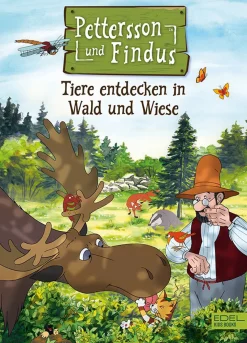 Waschbär Pettersson und Findus. Tiere entdecken in Wald und Wiese. New