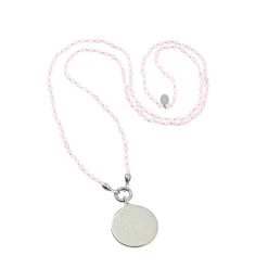 Waschbär Rosenquarz-Kette »Die Liebe ist«. New