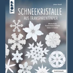 Waschbär Schneekristalle aus Transparentpapier. Winterliche Fensterdekorationen falten und kleben. Online