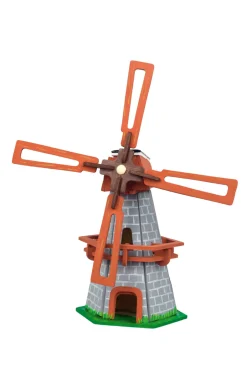 Waschbär Solar-Holzbausatz »Windmühle«.