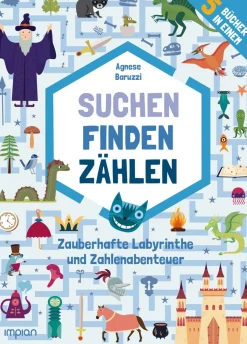 Waschbär Suchen, Finden, Zählen. Zauberhafte Labyrinthe und Zahlenabenteuer. New