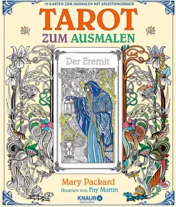 Waschbär Tarot zum Ausmalen. 78 Karten zum Ausmalen mit Anleitungsbuch. New
