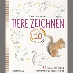 Waschbär Tiere zeichnen in 10 Minuten. 50 Tiere schnell und naturgetreu gezeichnet: Ganz einfach zeichnen lernen. Das Zeichenbuch für Einsteiger. New