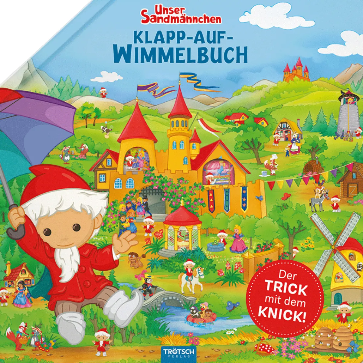 Waschbär Unser Sandmännchen Klapp-auf-Wimmelbuch Pappenbuch. Outlet