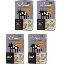 Waschbär Vilmas Black & White Bio-Cracker, 4er-Set. Hot