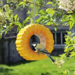 Waschbär Vogelfutterspender »Sonnenblume«. New