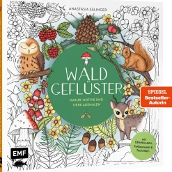 Waschbär Waldgeflüster – Natur-Motive und Tiere ausmalen: Mit Grundlagen zur Koloration: Farbauswahl und Techniken – von @handgemalt.