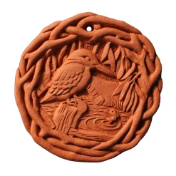 Waschbär Wandfliese Terrakotta »Eisvogel«. Sale