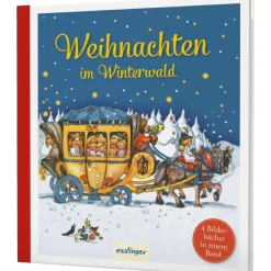 Waschbär Weihnachten im Winterwald. 4 Bilderbücher in einem Band. Clearance