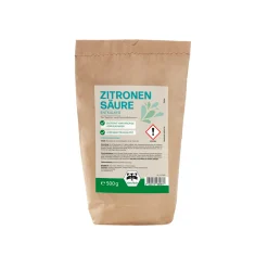 Waschbär Zitronensäure in der Tüte.