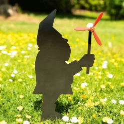 Waschbär Zwerg mit Windrädchen. Best